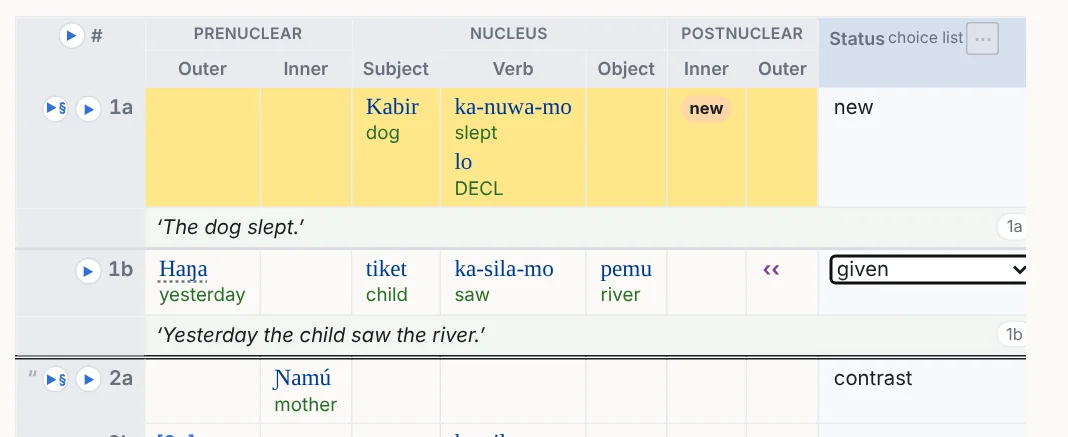 A list column's cell opened: a select with the list's options and Add an option