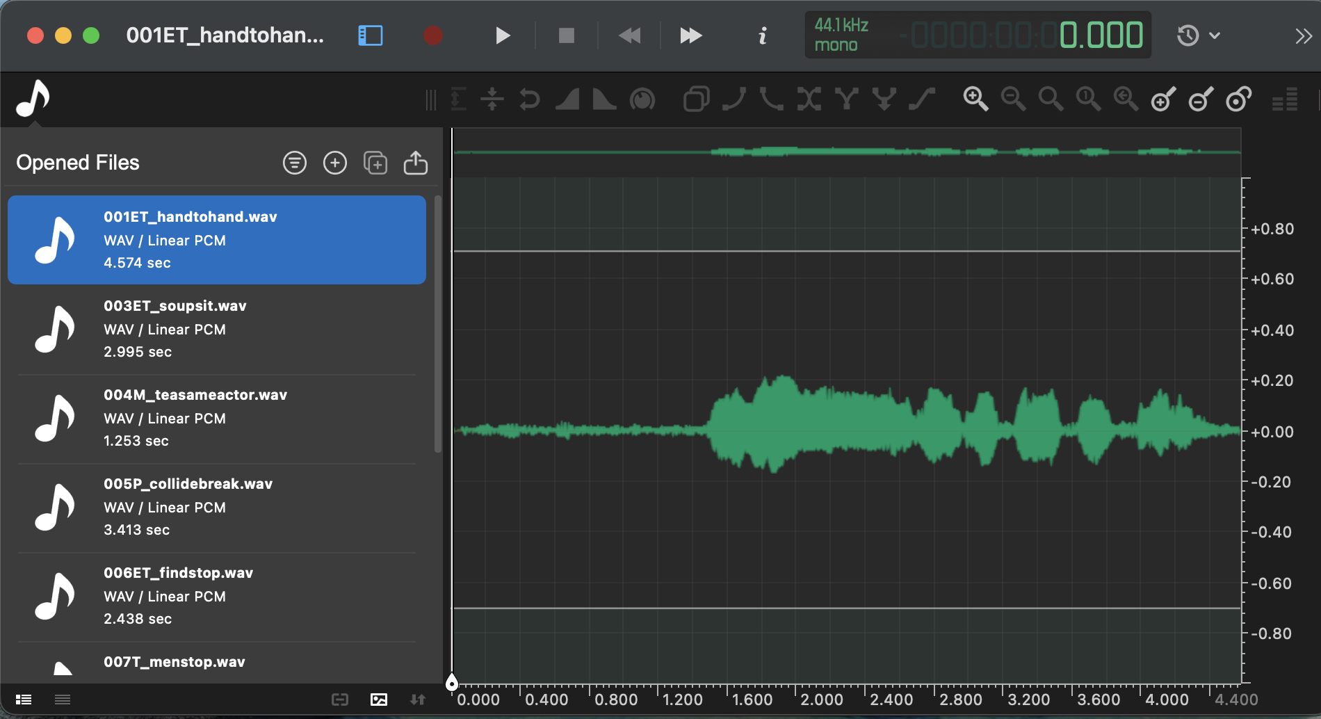 Open in OcenAudio editor